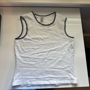 White and navy vintage gap tank Top size medium
